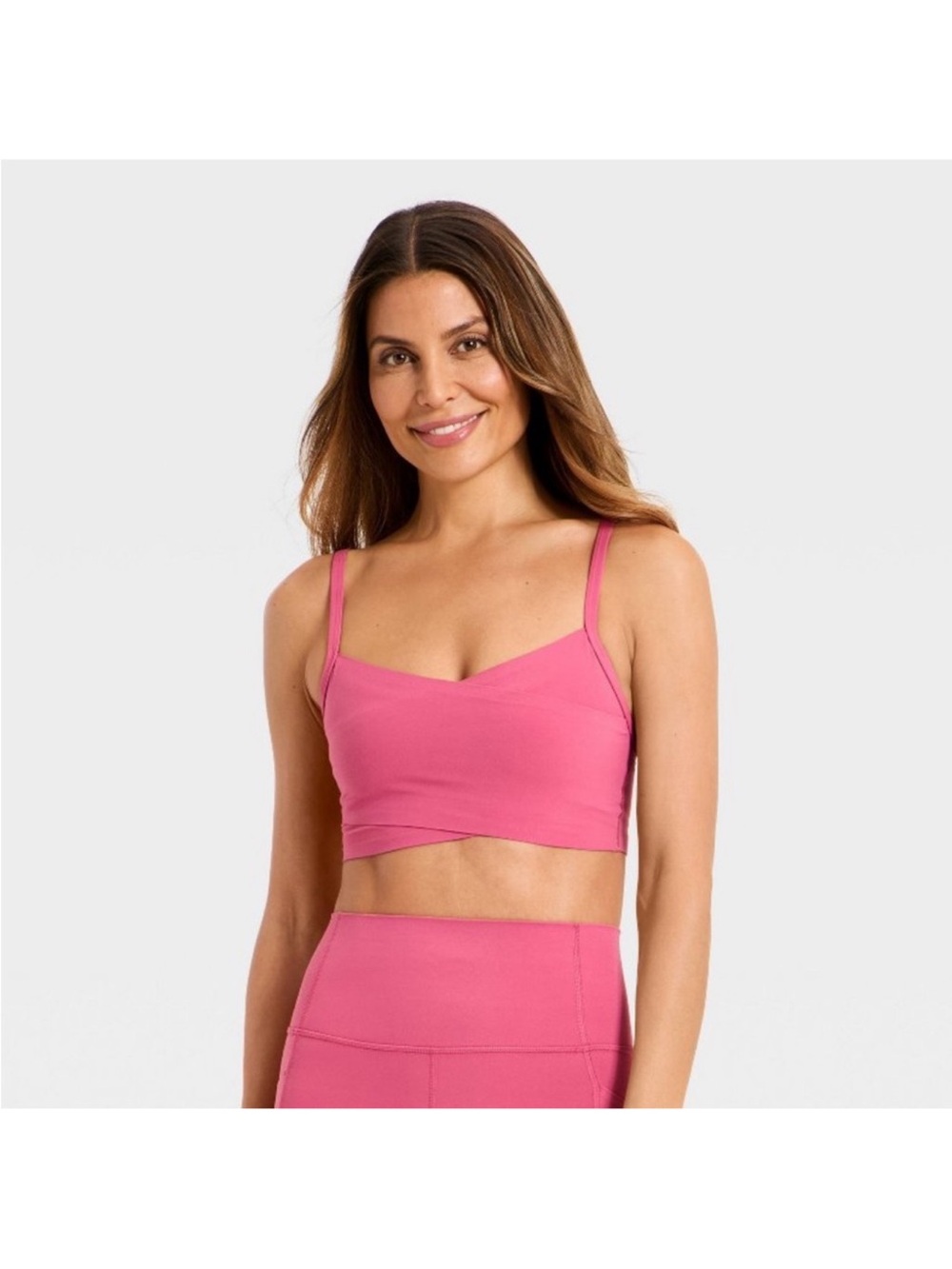 NWT all in motion Pink Women's everyday soft light support sports bra size S.